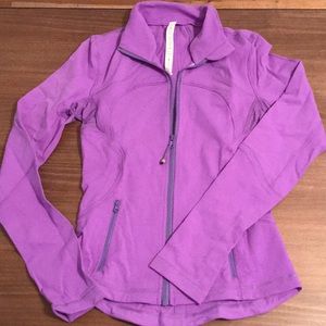 lululemon full zip purple define jacket size 6